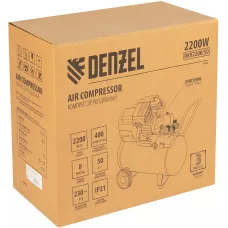 Компрессор воздушный DENZEL X-PRO DKV2200/50, 2.2 кВт, 400 л/мин, 50 л