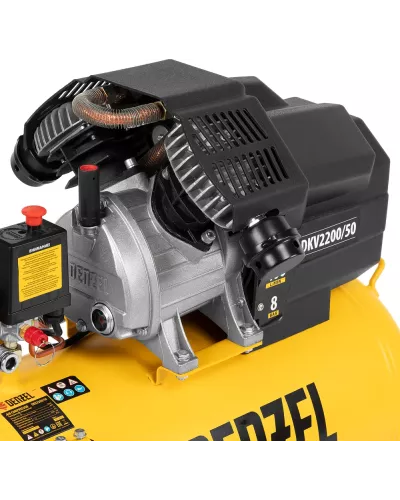 Компрессор воздушный DKV2200/50, Х-PRO 2.2 кВт, 400 л/мин, 50 л Denzel