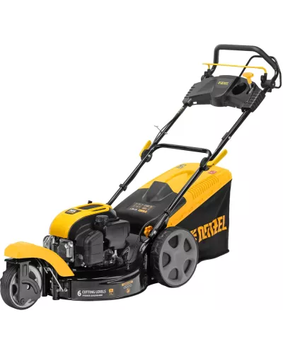 Бензиновая газонокосилка GLT-460SP-T, Trike 149 см3, 46 см, привод, панель, 60л Denzel 