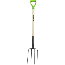 Вилы 4-рогие, сенные, кованые, 210х340х1260 мм, деревянный лакированный черенок Сибртех