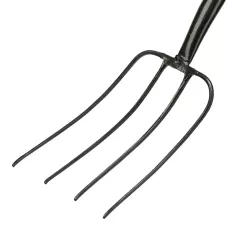 Вилы 4-рогие, сенные, кованые, 210х340х1260 мм, деревянный лакированный черенок Сибртех