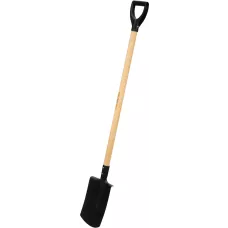 Лопата прямоугольная, 200х284х1340 мм, деревянный черенок с пропиткой, Россия Сибртех