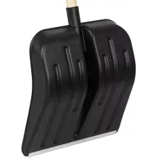 Лопата для уборки снега пластиковая, 360 х 405 х 1550 мм, деревянный черенок 1 сорт, Россия, Сибртех