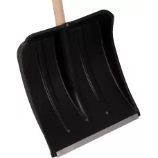 Лопата для уборки снега пластиковая, 380х385х1420 мм, деревянный черенок Россия 615745