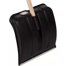 Лопата для уборки снега пластиковая, 380х385х1420 мм, деревянный черенок Россия 615745