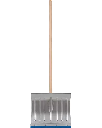 Лопата для уборки снега алюминиевая, 430 х 370 х 1350 мм, деревянный черенок, Россия, Сибртех