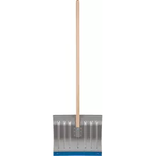 Лопата для уборки снега алюминиевая, 430 х 370 х 1350 мм, деревянный черенок, Россия, Сибртех