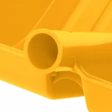 Лопата для уборки снега пластиковая, желтая, 420 х 425 мм, без черенка, Россия, Сибртех