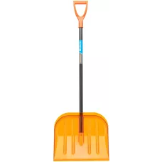 Лопата для уборки снега поликарбонат, 465х410х1390 мм, стальной черенок, усиленная Сибртех