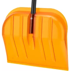 Лопата для уборки снега поликарбонат, 465х410х1390 мм, стальной черенок, усиленная Сибртех