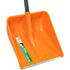 Лопата для уборки снега пластиковая, 400х405х1380 мм, стальной черенок, усиленная// Сибртех