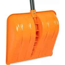 Лопата для уборки снега пластиковая, 400х405х1380 мм, стальной черенок, усиленная// Сибртех