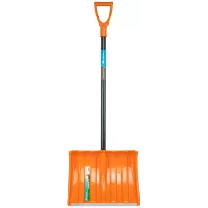 Лопата для уборки снега пластиковая, 490х370х1350 мм, стальной черенок, усиленная// Сибртех