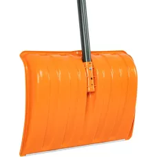 Лопата для уборки снега пластиковая, 490х370х1350 мм, стальной черенок, усиленная// Сибртех