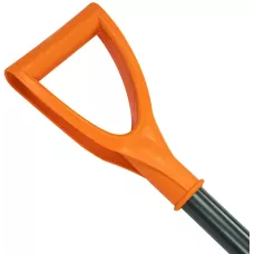 Лопата для уборки снега пластиковая, 490х370х1350 мм, стальной черенок, усиленная// Сибртех