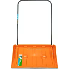 Движок для уборки снега пластиковый, 795х435х1280 мм, стальная рукоятка, усиленный// Сибртех