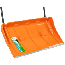 Движок для уборки снега пластиковый, 795х435х1280 мм, стальная рукоятка, усиленный// Сибртех