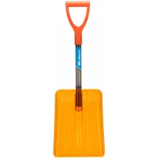 Лопата для уборки снега, поликарбонат, 270х360х840 мм, стальной черенок, усиленная Сибртех