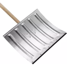 Лопата для уборки снега стальная оцинкованная, 420х370х1370 мм, деревянный черенок, Россия Сибртех