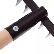 Грабли стальные, 350 х 1300 мм, 14 витых зубьев, деревянный черенок, Россия, Сибртех