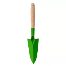 Совок посадочный узкий, 65 х 345 мм, стальной, деревянная рукоятка, Агроном, Россия, Сибртех