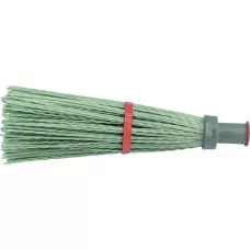 Метла полипропиленовая, 140 х 310 х 1550 мм, круглая, с ободом, деревянный черенок, Россия, Сибртех