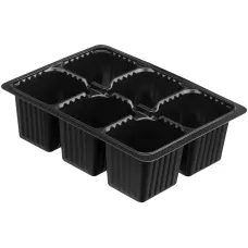 Кассета для рассады, 180 х 135 х 60 мм, 6 ячеек, полистирол, 5 шт Россия 64346