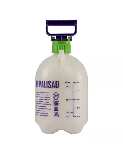 Опрыскиватель ручной, 5 л, с насосом, шлангом, разбрызгиватель Palisad