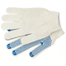 Перчатки х/б, ПВХ покрытие, "Точка", 10 класс, стикер Россия