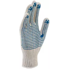 Перчатки х/б, ПВХ покрытие, "Точка", 7 класс Россия Сибртех