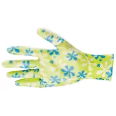 Перчатки садовые с нитрильным обливом, зеленые, S PALISAD 67741