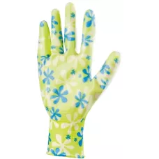 Перчатки садовые с нитрильным обливом, зеленые, S PALISAD 67741