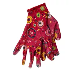 Перчатки садовые с нитрильным обливом, красные, S PALISAD 67744