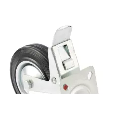 Колесо поворотное с тормозом D 125 мм, крепление  платформенное Сибртех