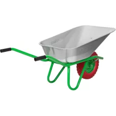 Тачка садово-строительная с PU колесом, грузоподъемность 180 кг, объем 90 л Сибртех