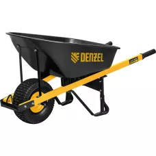 Тачка садовая DENZEL 68999, грузоподъемность 230 кг, 140 л, усиленная