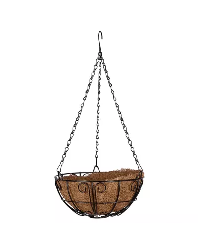 Подвесное кашпо с декором, 25 см, с кокосовой корзиной Palisad