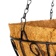 Подвесное кашпо с декором, 30 см, с кокосовой корзиной PALISAD 69010