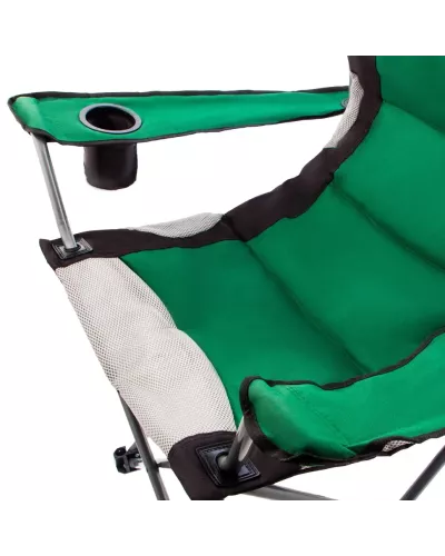 Кресло складное с подлокотниками и подстаканником, 60 х 60 х 110/92 см, Camping Palisad