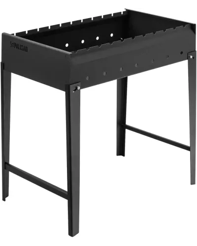 Мангал сварной, 605 х 375 х 138/640 мм, сталь 2 мм, Camping Palisad