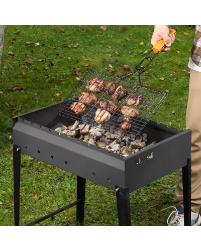 Мангал сварной, 605 х 375 х 138/640 мм, сталь 2 мм, Camping Palisad
