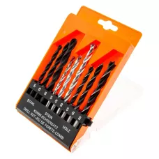 Набор сверл по бетону 5-6-8 мм, металлу 5-6-8 мм, дереву 5-6-8 мм, 9 шт. цилин. хвостовик SPARTA 725055