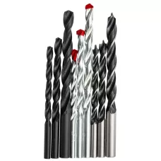 Набор сверл по бетону 5-6-8 мм, металлу 5-6-8 мм, дереву 5-6-8 мм, 9 шт. цилин. хвостовик SPARTA 725055