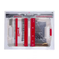 Набор из 50 предм.(сверла комб., биты, адаптер, головки) MATRIX 725650