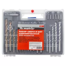 Набор сверл: бетон 4-10 мм, металл 2-10 мм,дерево 4-10 мм MATRIX 72577