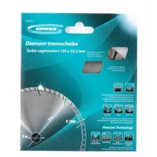 Диск алмазный GROSS 125х22,2 мм., турбо-сегментный, сухое резание 73021