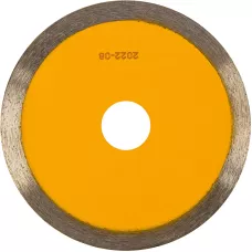 Диск алмазный отрезной DENZEL 115 х 22,2 мм, сплошной, супертонкий, горячий пресс, мокрое резание