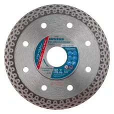Диск алмазный GROSS 115х22,2 мм., тонкий, сплошной (Jaguar), мокрое резание 73052