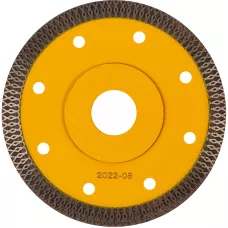 Диск алмазный отрезной DENZEL 115 х 22,2мм, сплошной, супертонкий, горячий пресс, сухой/мокрый рез