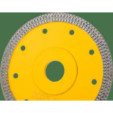 Диск алмазный отрезной DENZEL 125 х 22,2мм, сплошной, супертонкий, горячий пресс, сухой/мокрый рез
